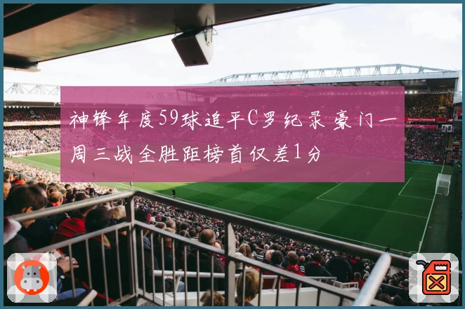 神锋年度59球追平C罗纪录 豪门一周三战全胜距榜首仅差1分